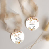 Rustic Fall Floral Pumpkin Brautparty Vielen Dank Geschenkanhänger