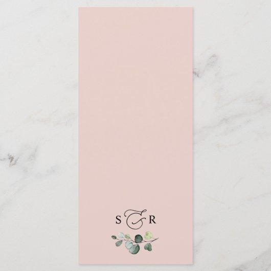 Rustic Fall Floral Wedding Danke Letter Card Menükarte (Rückseite)