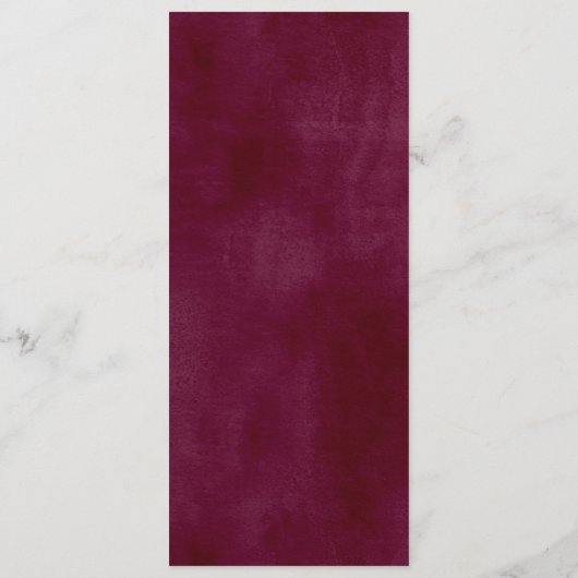 Rustic Fall Floral Wedding Monogram Dinner Menükarte (Rückseite)