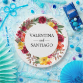 Rustic Fall Floral Wedding Vielen Dank für Ihr Int Pappteller (Party)