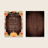 Rustic Fall Florals Wood Baby Dusche Einladung