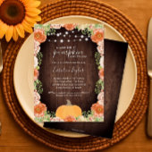 Rustic Fall Florals Wood Baby Dusche Einladung