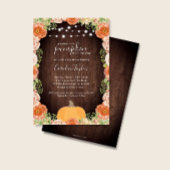 Rustic Fall Florals Wood Baby Dusche Einladung