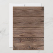 Rustic Fall Foliage Barn Wood Erntedank Dinner Einladung (Rückseite)