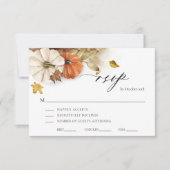 Rustic Fall Foliage Wedding RSVP Card Karte (Vorderseite)