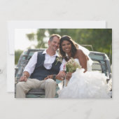 Rustic Fall Foto Hochzeit Danke Karte (Rückseite)