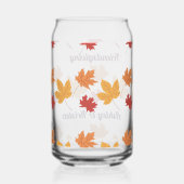 Rustic Fall Friendsgiving Benutzerdefinierte Namen Dosenglas (Rückseite)