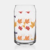 Rustic Fall Friendsgiving Benutzerdefinierte Namen Dosenglas (Links)