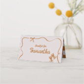 Rustic Fall Friendsgiving Dinner Table Place Cards Platzkarte (Vorderseite)