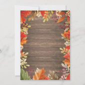 Rustic Fall Girl Babydusche Einladung (Rückseite)