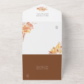 Rustic Fall Gold Floral Pumpkin Hochzeit All In One Einladung (Außenbereich)