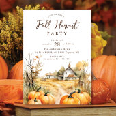Rustic Fall Harvest Barn Thanksgiving Einladung