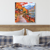 Rustic Fall Hideaway Leinwanddruck (Insitu (Schlafzimmer))