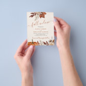 Rustic fall in love BUDGET wedding invitation Flyer (Gruppe)