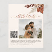 Rustic fall in love BUDGET wedding invitation Flyer (Hinten)