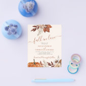 Rustic fall in love BUDGET wedding invitation Flyer (Einzeln)