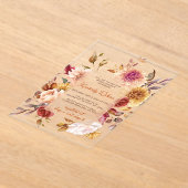 Rustic Fall in Love Fall Bridal Shower Acryleinladungen (Ablage )