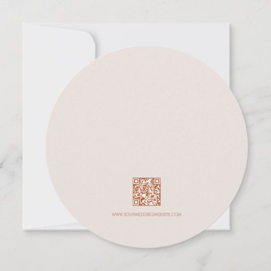 Rustic Fall Leaves Burnt Sienna Beige Wedding Save The Date (Rückseite)