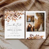 Rustic Fall Leaves Save The Date Card