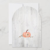 Rustic Fall Little Pumpkin Baby Dusche Einladung (Rückseite)