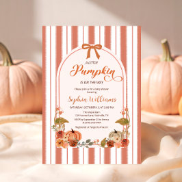 Rustic Fall Little Pumpkin Girl Babydusche Einladung