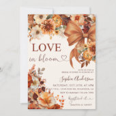Rustic Fall Love In Bloom  Bridal Shower Party Einladung (Vorderseite)