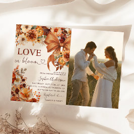 Rustic Fall Love In Bloom Bridal Shower Photo Einladung