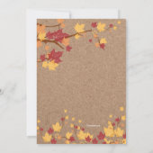 Rustic Fall Mason Jars Einladung (Rückseite)