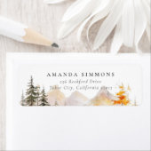 Rustic Fall Mountain Forest Wedding Return Address (Insitu)
