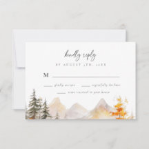 Rustic Fall Mountain Pine Forest Wedding