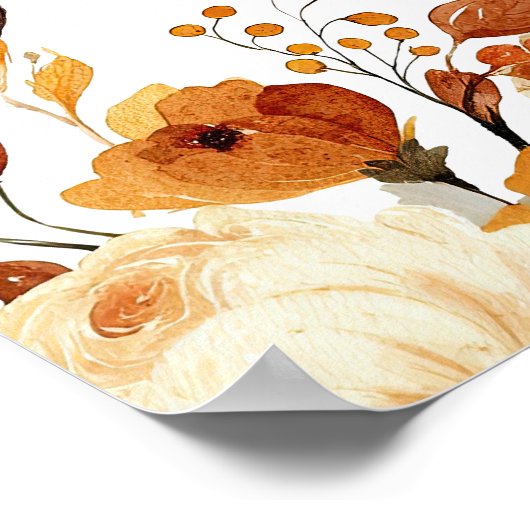 Rustic Fall Neutral Cutie Pie First Birthday Poster (Ecke)