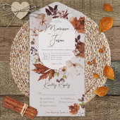 Rustic Fall Neutral Wreath Gray Dinner All In One Einladung