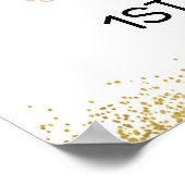 Rustic Fall Pumpkin 1. Geburtstag Begrüßungszeiche Poster (Ecke)