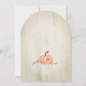 Rustic Fall Pumpkin 1. Geburtstag Einladung (Rückseite)