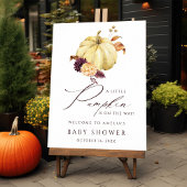 Rustic Fall Pumpkin Baby Dusche Begrüßungszeichen Poster
