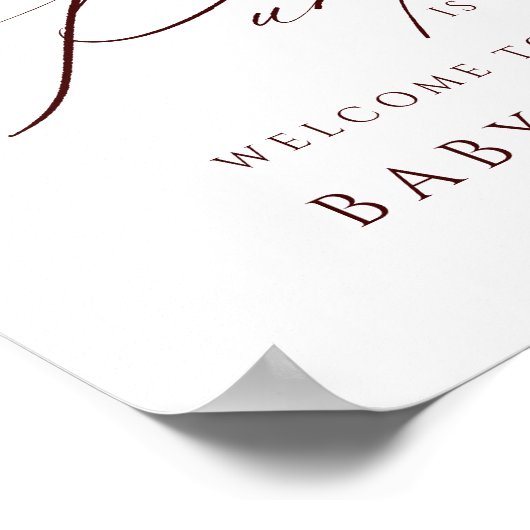 Rustic Fall Pumpkin Baby Dusche Begrüßungszeichen Poster (Ecke)