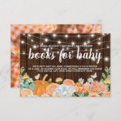 Rustic Fall Pumpkin Baby Dusche bringen Buch Einladung (Vorne/Hinten)