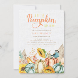 Rustic Fall Pumpkin Baby Dusche ein wenig Pumpkin Einladung