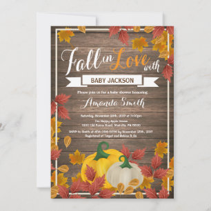 Rustic Fall Pumpkin Baby Dusche Einladung