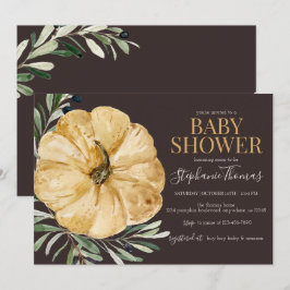 Rustic Fall Pumpkin Baby Dusche Einladung
