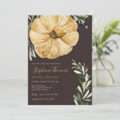 Rustic Fall Pumpkin Baby Dusche Einladung (Stehend Vorderseite)