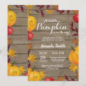 Rustic Fall Pumpkin Baby Dusche Einladung (Vorne/Hinten)