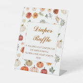 Rustic Fall Pumpkin Baby Dusche Windelwanne Windel Sockelschild (Vorderseite)