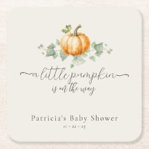 Rustic Fall Pumpkin Baby Showroom Untersetzer