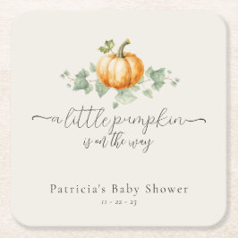 Rustic Fall Pumpkin Baby Showroom Untersetzer