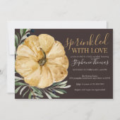 Rustic Fall Pumpkin Baby Sprinkle Dusche Einladung (Vorderseite)