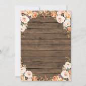 Rustic Fall Pumpkin BabyQ Baby Shower Einladung (Rückseite)