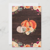 Rustic Fall Pumpkin Blütenhochzeit retten das Datu Save The Date (Rückseite)