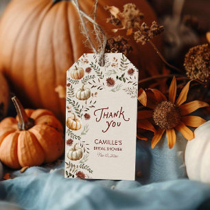 Rustic Fall Pumpkin Brautparty Gevor Tag Geschenkanhänger