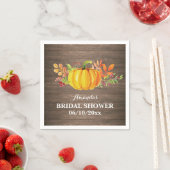 Rustic Fall Pumpkin Brautparty Napkin Serviette (Beispiel)